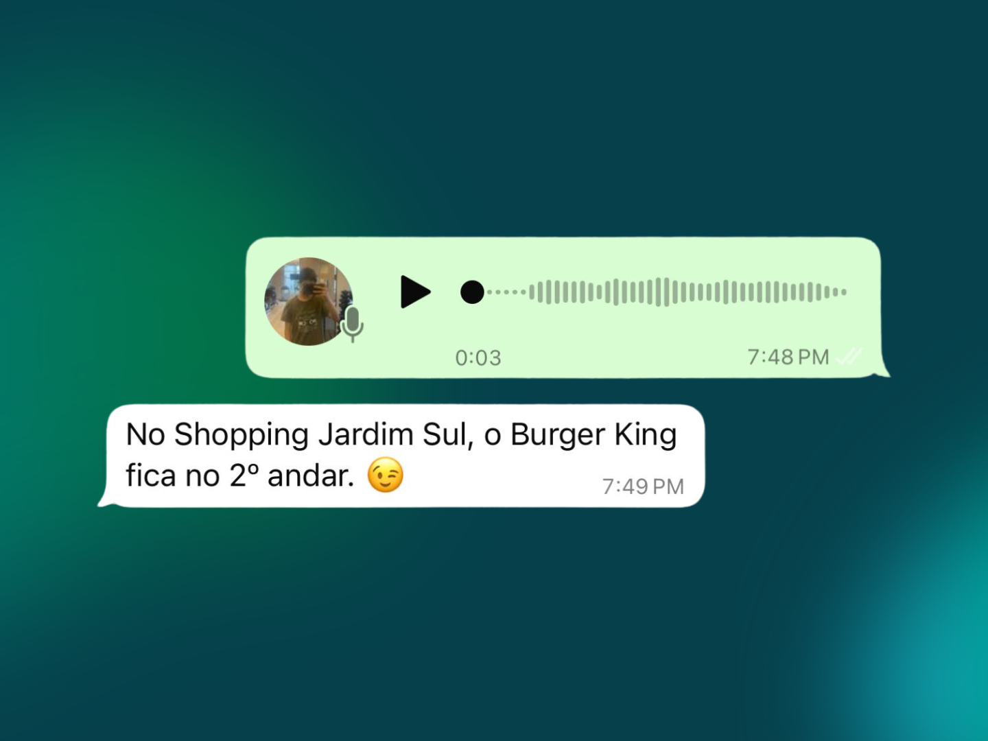 Envie áudios