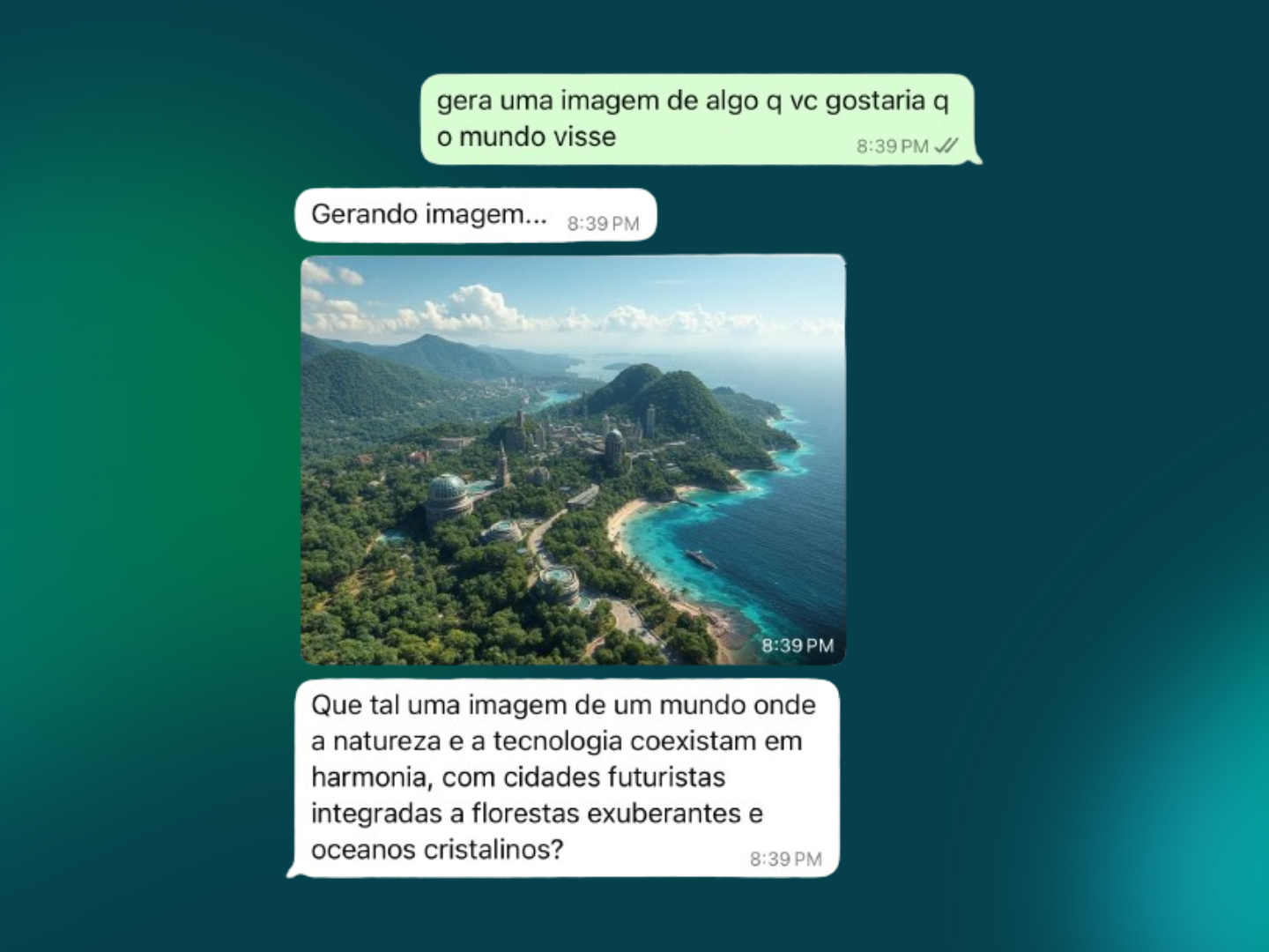 Gere imagens