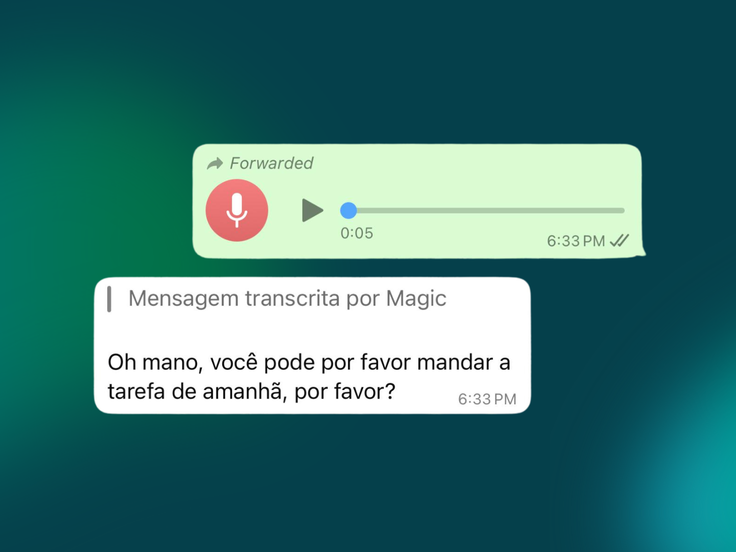 Transcreva áudios